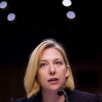 Jeanette Manfra, acting director of undersecretary, national protection and programs directorate at the Department of Homeland Security (DHS), speaks during a Senate Intelligence Committee hearing in Washington on Wednesday. Russian hackers targeted 21 U.S. states during 2016 election: Homeland Security official