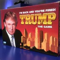 The board game “Trump: I’m Back And You’re Fired” is displayed at the Museum of Failure in Helsingborg, Sweden, on June 1. Sweden's Museum of Failure displays flops