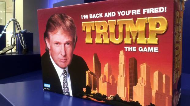 The board game “Trump: I’m Back And You’re Fired” is displayed at the Museum of Failure in Helsingborg, Sweden, on June 1. Sweden's Museum of Failure displays flops