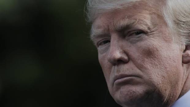 U.S. President Donald Trump looks on during a joint news conference with Indian Prime Minister Narendra Modi at the White House in Washington on Monday. Few Japanese express confidence in Trump doing right thing on global stage, poll finds
