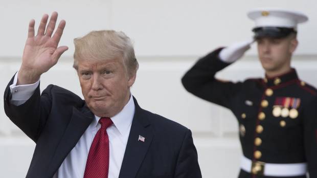 U.S. President Donald Trump waves to members of the media after escorting Indian Prime Minister Narendra Modi to his car at the White House on Monday. Trump, growing frustrated with China, weighs trade actions, officials say