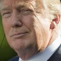 U.S. President Donald Trump listens as Indian Prime Minister Narendra Modi addresses a joint press conference in the Rose Garden at the White House in Washington Monday. Trump says Pyongyang nuclear threat must be ‘dealt with rapidly’