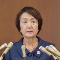 Yokohama Mayor Fumiko Hayashi speaks at a news conference on Wednesday at the city offce. KYODO Yokohama mayor apologizes to schoolboy bullied for being nuclear evacuee