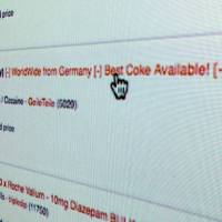 A PC monitor shows how illicit drugs are traded on an e-commerce site on the dark web. Sinister world of the dark web is just a few clicks away