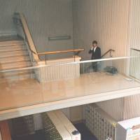 Attempted murder: A 14-year-old boy apparently dropped a 5-year-old girl from the second floor of this entrance hall at the Mihara Region Plaza in Mihara, Hiroshima Prefecture.. KYODO Teen arrested for allegedly dropping girl, 5, from second floor