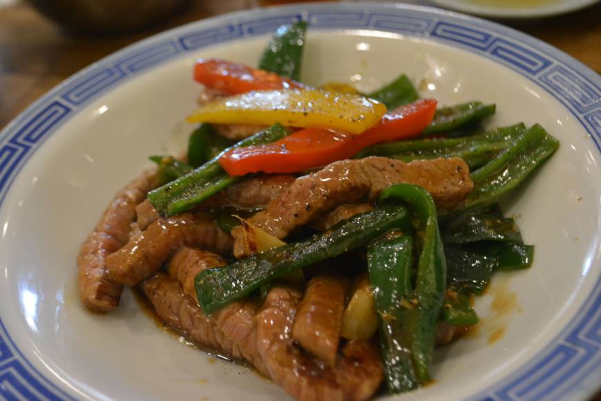 Taihou Sichuan slam: Taihou's Omi beef and peppers in a spicy sauce. J.J. O'Donoghue