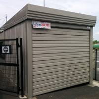 Boxed in: A prefab garage at a home improvement center in Chiba Prefecture. Parking the car can drive you crazy