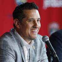 Bob Boughner speaks at a news conference on Monday after being introduced as the new coach of the Florida Panthers. Panthers give Boughner first chance to be head coach in NHL