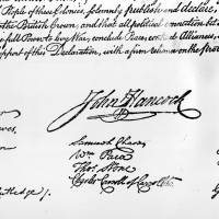 This undated file photo shows John Hancock’s signature on the Declaration of Independence, which was formally signed by 56 members of Congress beginning Aug. 2, 1776. National Public Radio marked Independence Day on Tuesday by tweeting the entire declaration, but it seems some Twitter users didn’t recognize what they were reading. Some of the founders’ criticisms of King George III were met with angry responses from supporters of President Donald Trump, who seemed to believe the tweets were a reference to the current president. NPR's Declaration of Independence tweetstorm confuses some, riles Trump fans