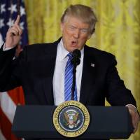U.S. President Donald Trump speaks during a bill-signing ceremony in the East Room of the White House in Washington on June 23. Bad behavior is trending online — and inspiring it in real life