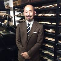 Yohei Fukuda, shoemaker and founder of The Art of Shoemaking, at his atelier in Shibuya, Tokyo. Tokyo filling the shoes of European artisans