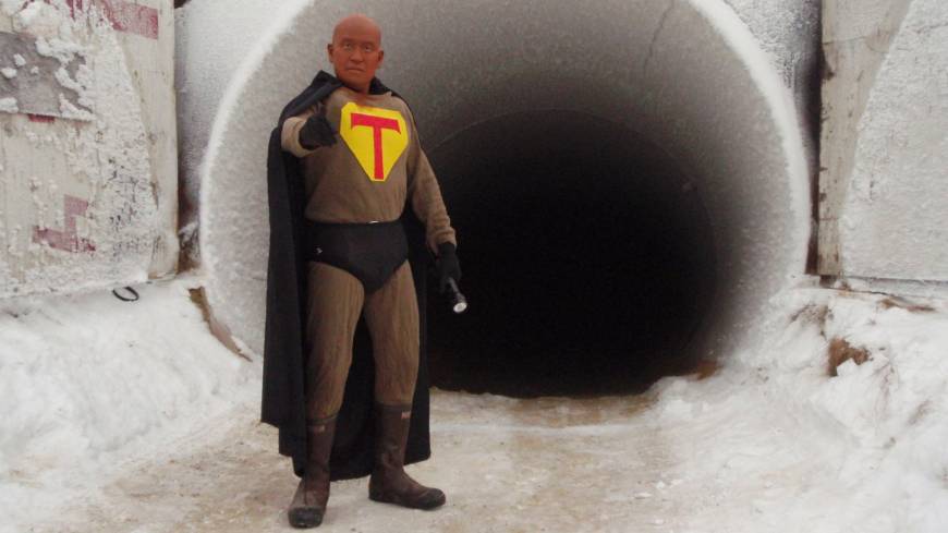 Icy outreach: Kenji Yoshikawa has taken his alter ego, Tunnel Man, to schools across Alaska and Canada to teach about permafrost. He is now working on the Russian version of his book “Permafrost in our Time” and plans to take his educational message to Siberia. The Japanese 'Tunnel Man' of Alaska: Not quite life on Mars, but pretty out-there