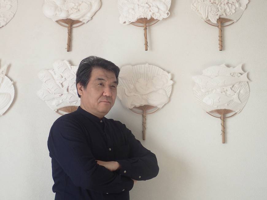 Artist Tetsuya Nagata creates sculptural works using Japanese washi paper and wagashi (Japanese sweet) molds. The sweet artworks of Tetsuya Nagata
