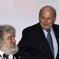 FIFA President Joseph Blatter (right) welcomes FIFA Executive Committe member Chuck Blazer prior to the 61st FIFA Congress held at the Hallenstadion in Zurich, Switzerland. Blazer, the disgraced American soccer executive whose admissions of corruption set off a global scandal that ultimately toppled FIFA President Sepp Blatter, died Wednesday. He was 72. Blazer’s death was announced by his lawyers, Eric Corngold and Mary Mulligan. Chuck 'Mr. 10 Percent' Blazer dies at 72, after exposing soccer world corruption he profited from