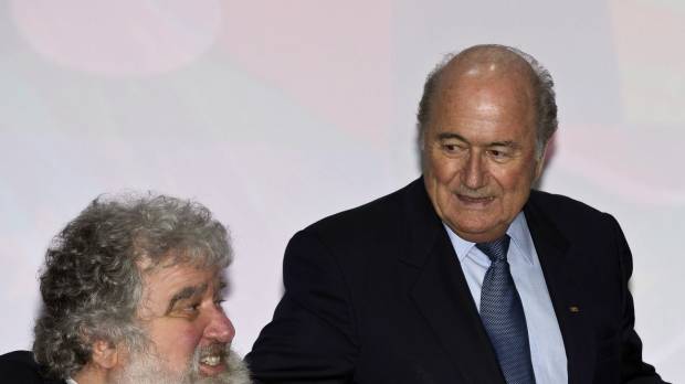 FIFA President Joseph Blatter (right) welcomes FIFA Executive Committe member Chuck Blazer prior to the 61st FIFA Congress held at the Hallenstadion in Zurich, Switzerland. Blazer, the disgraced American soccer executive whose admissions of corruption set off a global scandal that ultimately toppled FIFA President Sepp Blatter, died Wednesday. He was 72. Blazer’s death was announced by his lawyers, Eric Corngold and Mary Mulligan. Chuck 'Mr. 10 Percent' Blazer dies at 72, after exposing soccer world corruption he profited from