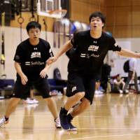Japan’s Yudai Baba hones his skills during Wednesday’s practice at the National Training Center on Tokyo. Japan gears up for Olympic push while awaiting new coach Lamas