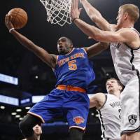 Tim Hardaway Jr. (left), seen here playing for the New York Knicks in 2013, has returned to the team after the Atlanta Hawks declined to match the four-year, $71 million offer sheet he signed recently. Hardaway ready for second chance with Knicks