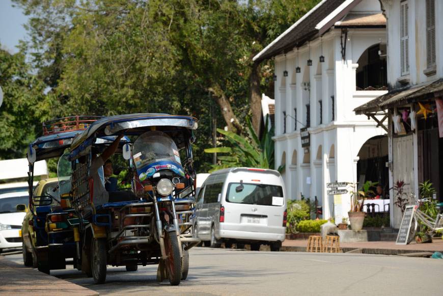 The ancient town of Luang Prabang in the center of northern Laos