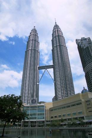 The Petronas Twin Towers in Kuala Lumpur