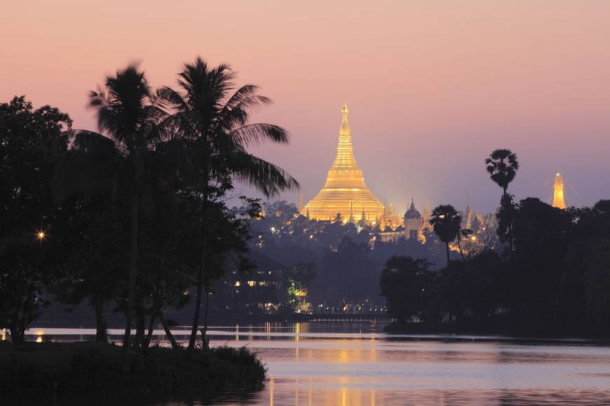 Shwedagon Pagoda in central Yangon, Myanmar