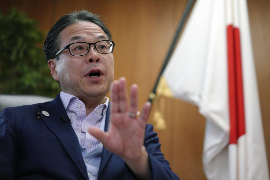 President Donald Trump’s tariff policies reflect a serious misunderstanding of the importance of free trade and Japanese companies’ contributions to the U.S. economy, Japan’s trade minister said.
