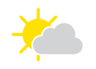 Sunshine and a few clouds