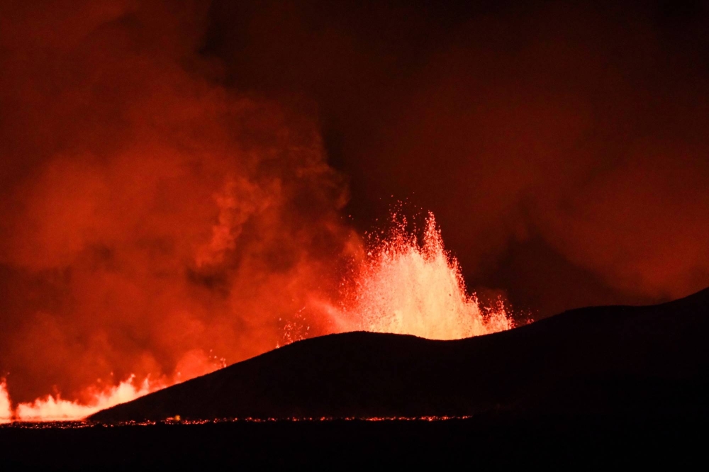 Volcano erupts near evacuated town in Iceland - The Japan Times