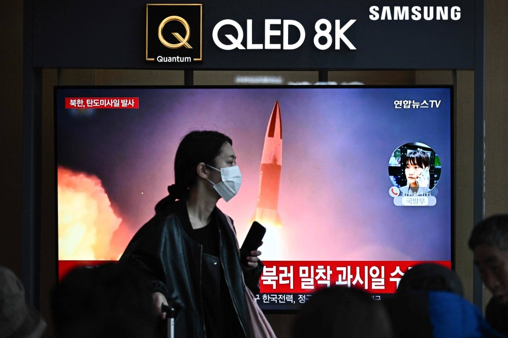 韓国選挙直前に北朝鮮が弾道ミサイル発射