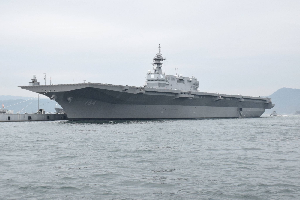MSDF unveils modified Kaga vessel refurbished for F-35B