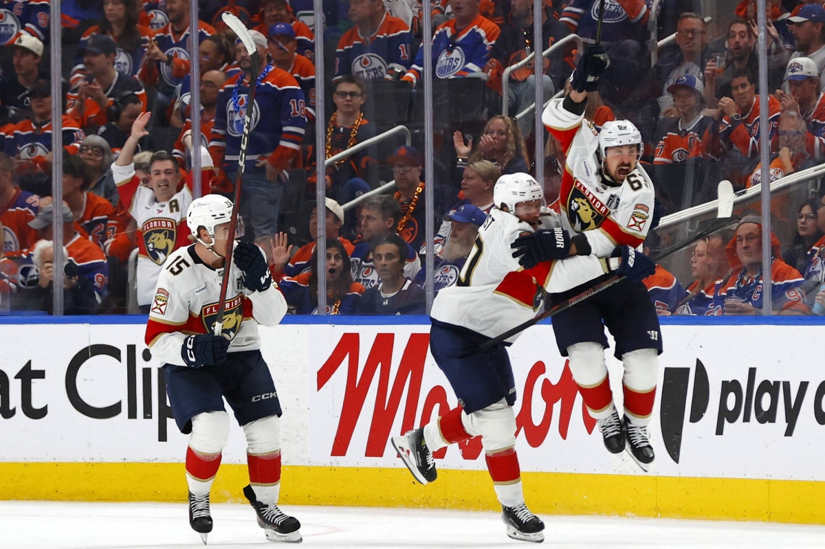  Panthers even series with Oilers on Brad Marchands double OT goal 