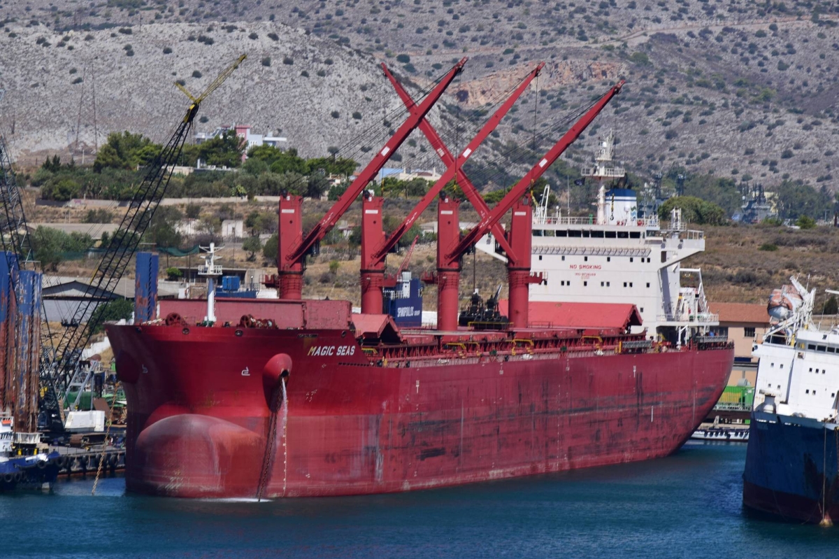 Crew wounded, missing in attack off Yemen as Houthis strike Greek bulk carrier