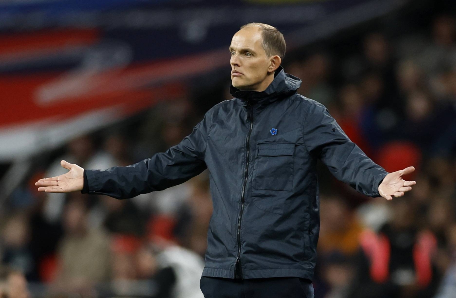 England manager Thomas Tuchel takes issue with lack of support from fans
