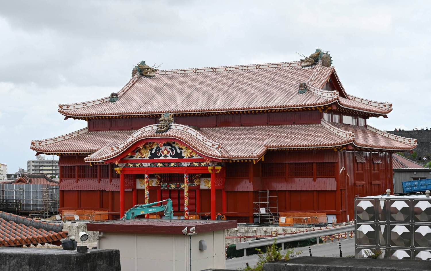 Shuri Castle’s bright red hall is finally restored six years after fire