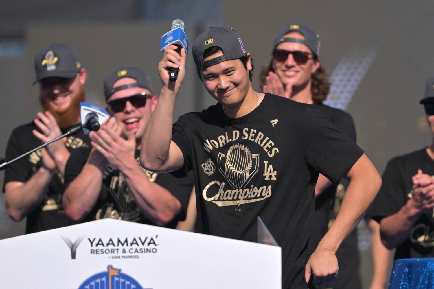 Ohtani teases 'three-peat' as Dodgers parade draws Los Angeles crowds - The  Japan Times