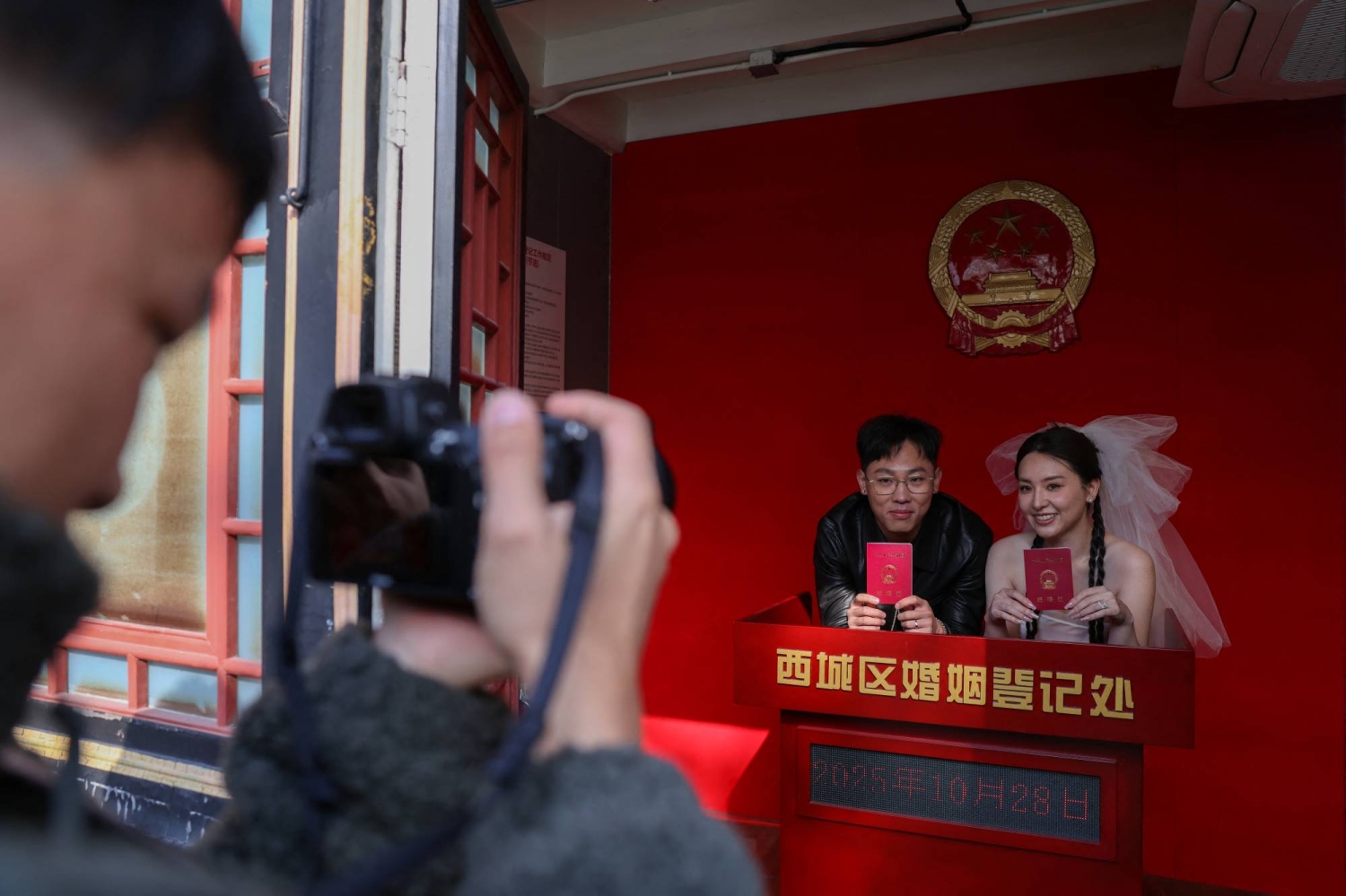 In China, wedding bells are ringing in nightclubs, a subway station and on snowy mountain peaks