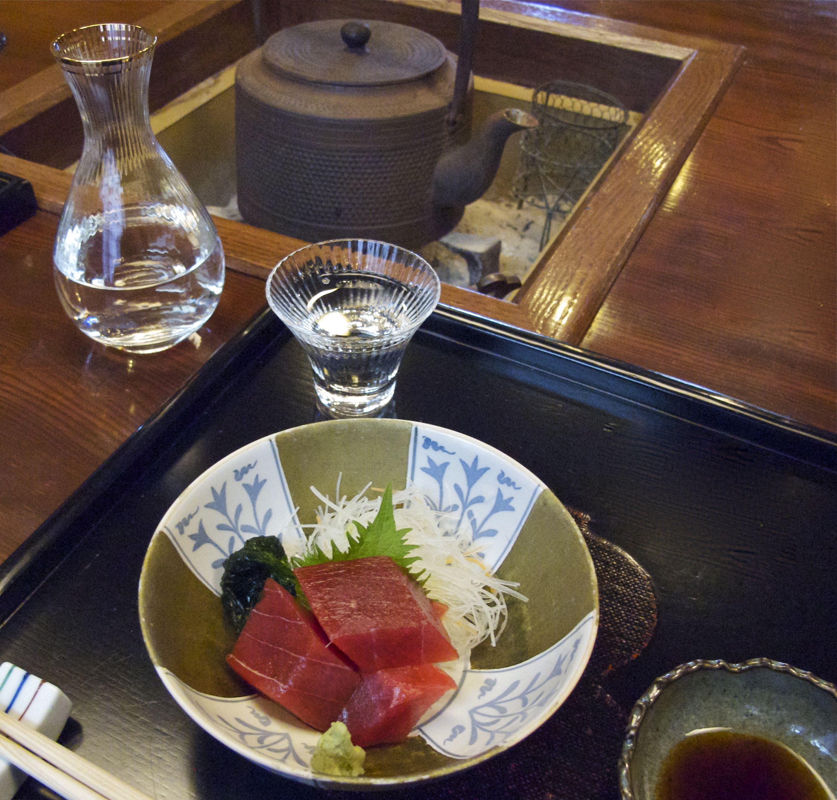 The multi-course kaiseki meals include a dish of premium sashimi. | ROBBIE SWINNERTON