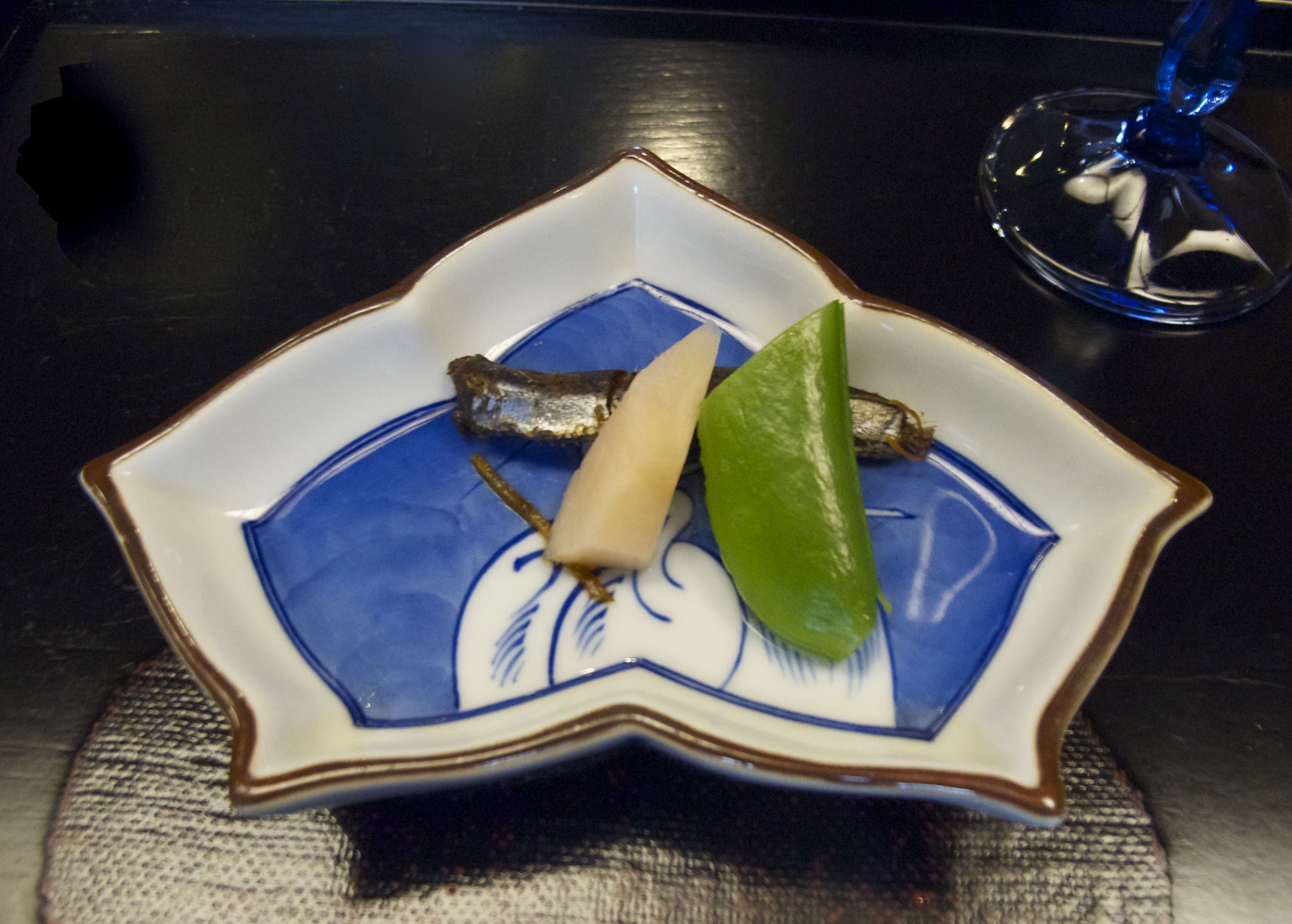 Small but perfectly formed: The starter plate may simply be a single sardine with vegetables, but it sets the tone beautifully.