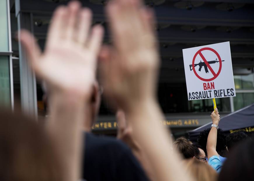 A vigil in downtown Orlando, Florida