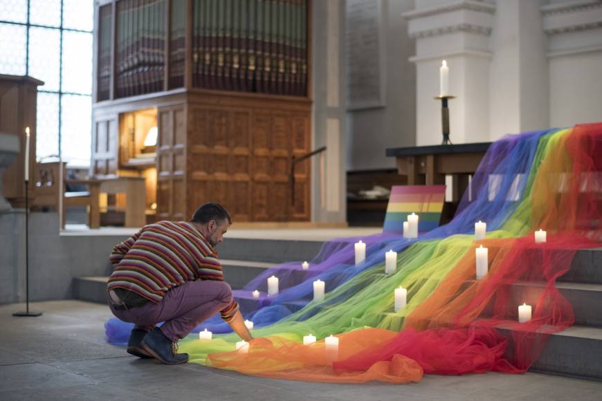 At a church in Zurich, Switzerland.