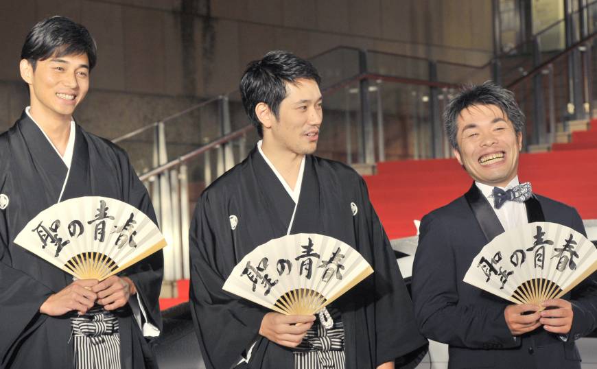 Masahiro Higashide, Kenichi Matsuyama and director Yoshitaka Mori from 