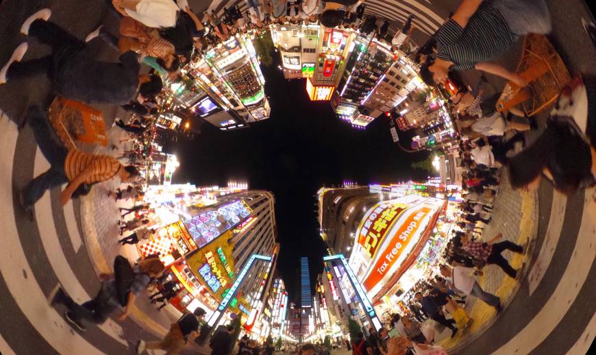 The neon-lit buildings of Tokyo