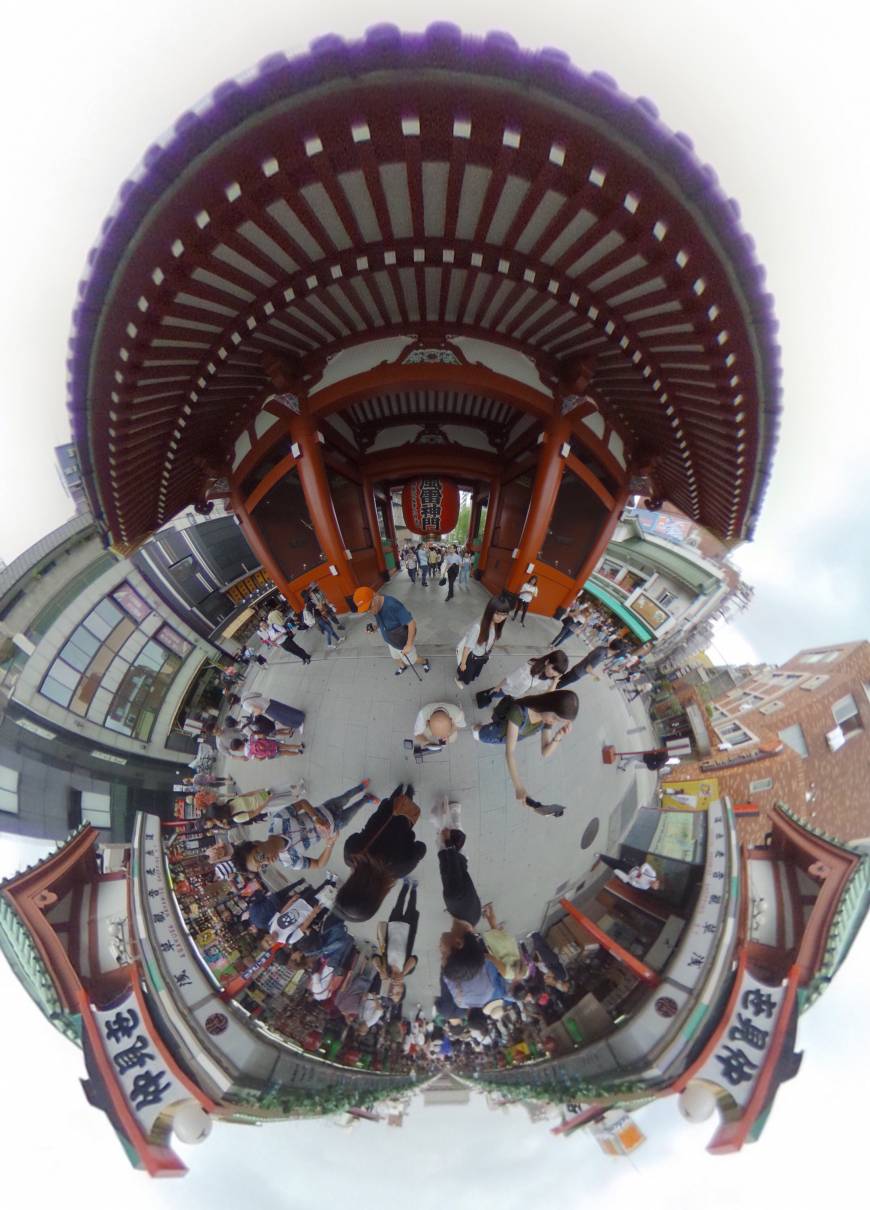 Sensoji Temple in the Asakusa district of Tokyo is transformed into a miniature planet in this image taken on Sept. 17.