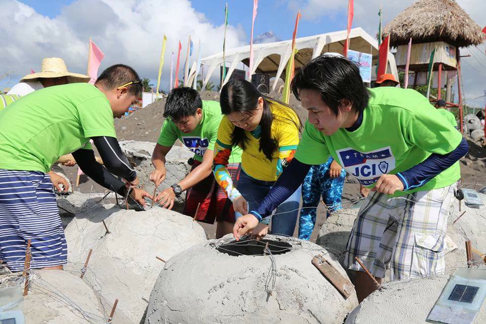 Volunteers prepare 