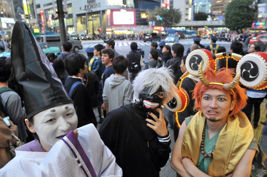 Heian to Heisei — from the  Halloween celebrations in Shibuya, Oct. 30. 