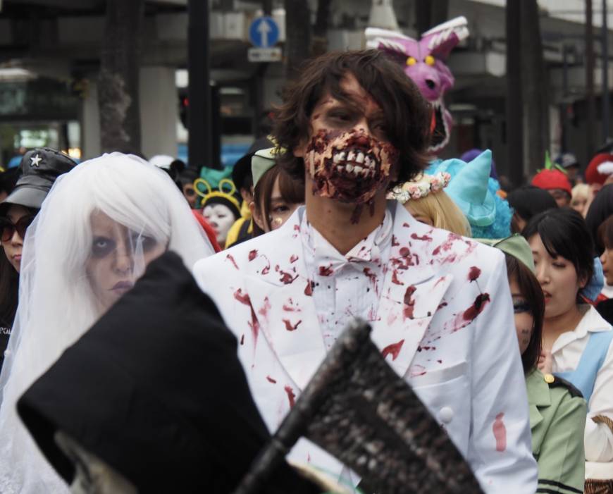 Endless love — from the  Halloween celebrations in Shibuya, Oct. 30.  