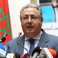 Spanish Interior Minister Juan Ignacio Zoido speaks after his talks with his Moroccan counterpart, Abdelouafi Laftit, at the Interior Minestry in Rabat, Morocco, Tuesday. Of the 12-man extremist cell believed to have perpetrated the attacks, 11 of the suspects are Moroccans who lived in Spain and a 12th was born in Melilla, one of Spain\'s two North African coastal enclaves that have borders with Morocco. | AP