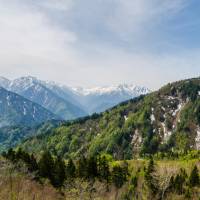 Mountains in the Northern Alps in central Japan are seen in a stock photo. | ISTOCK