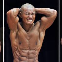 Between poses, competitors\' bodies are tense as they stand with the arms loaded, preparing for judges to call the next move. | YOSHIAKI MIURA