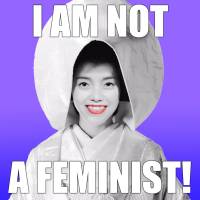 Hear me roar: Mai Endo follows her 2015 work \"I Am Feminist\" with the eye-catching title of \"I Am Not a Feminist!\" | NOBUKO TANAKA