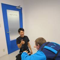 FlyStation Japan instructor Kazuki Suzuki gives pre-flight training. | KATHRYN WORTLEY